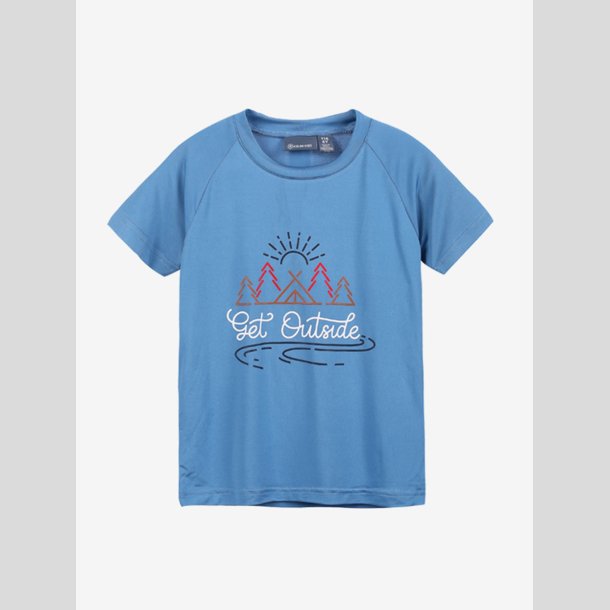 Color Kids - T-Shirt W. Print - S/S blue