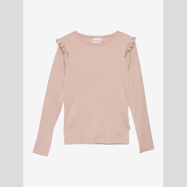 Minymo - T-Shirt LS Rib rosa